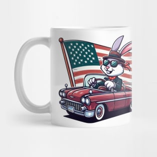 A Whimsical Tribute to American Culture in Cartoon Style T-Shirt Mug